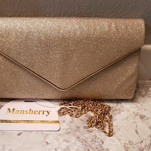 Gold Champagne Formal Bridal Wedding Clutch